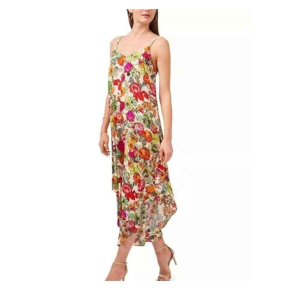 Ivy Street Cropped Wide Leg Floral Jumper Dress, Size S - Picture 1 of 4
